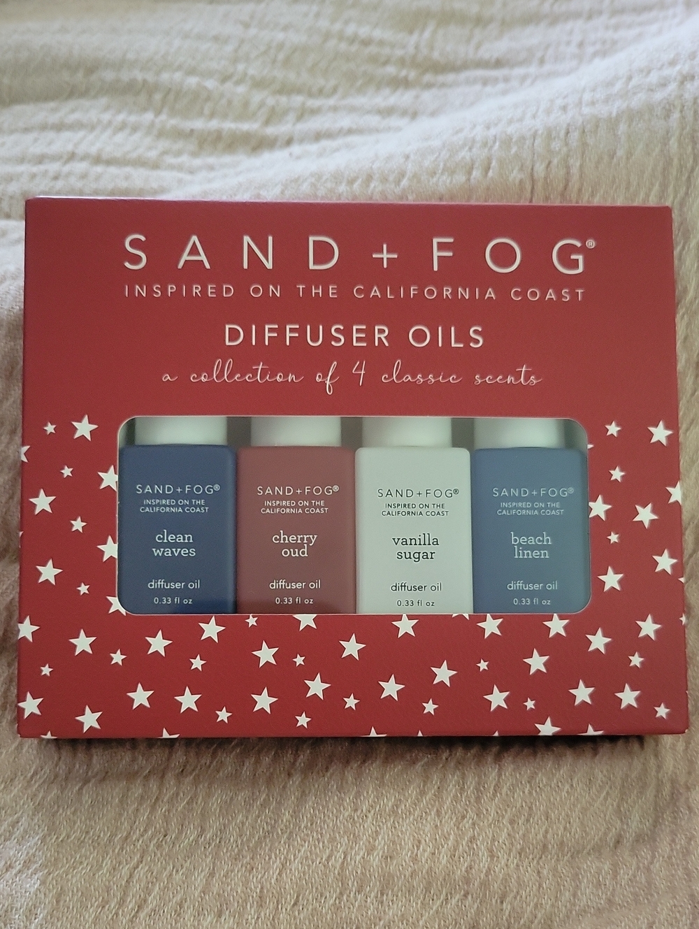 SAND+FOG Red Diffuser Oils Gift Set - 4 Classic Scents